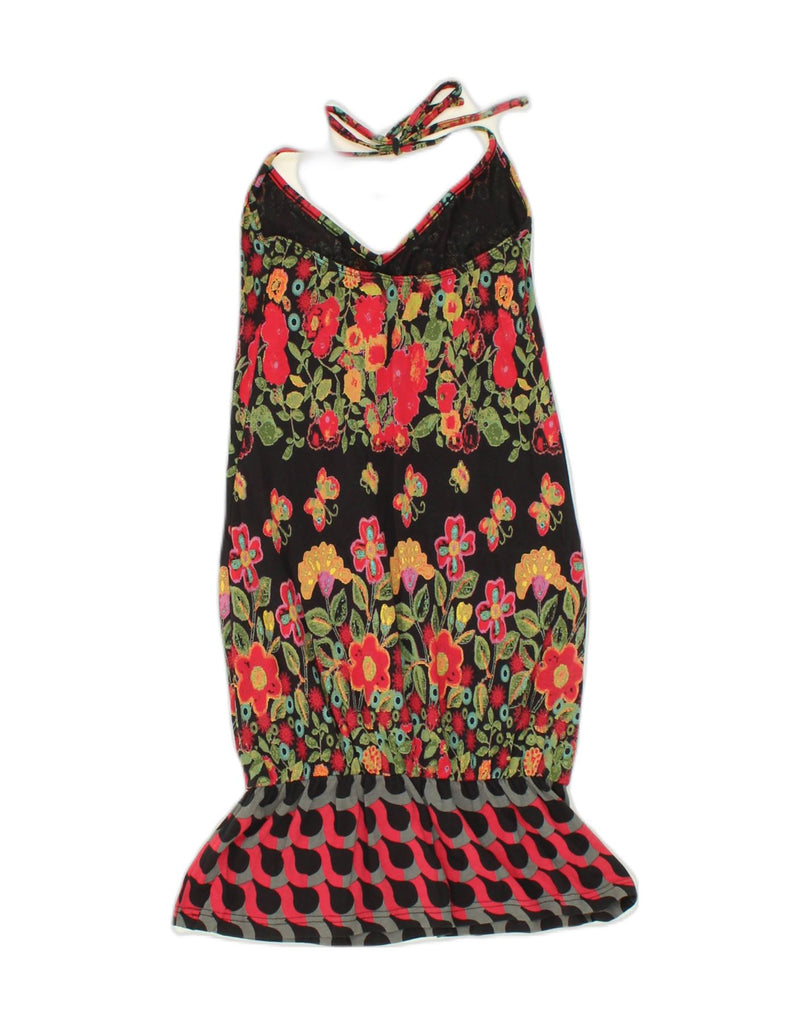 DESIGUAL Womens Sundress UK 4 XS Multicoloured Floral Cotton | Vintage Desigual | Thrift | Second-Hand Desigual | Used Clothing | Messina Hembry 