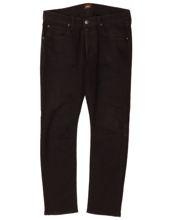 Lee Mens Luke Tapered Slim Jeans W32 L30 Black Cotton