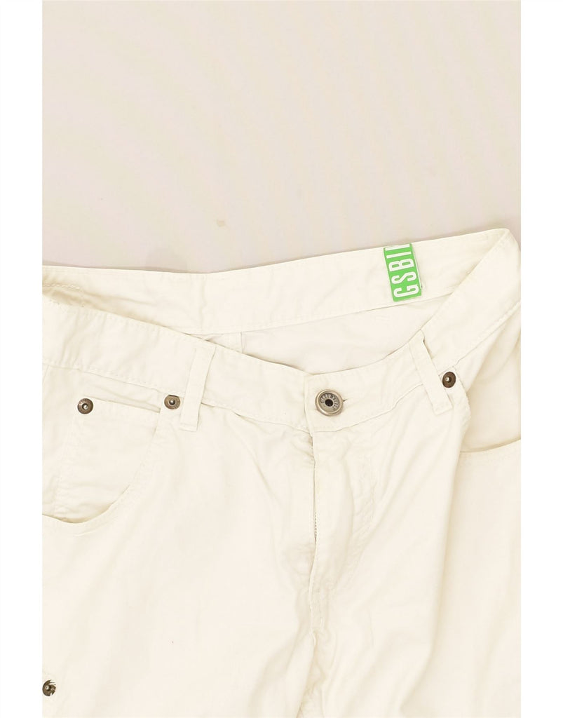 BIKKEMBERGS Womens Denim Shorts W31 Medium White Cotton | Vintage Bikkembergs | Thrift | Second-Hand Bikkembergs | Used Clothing | Messina Hembry 