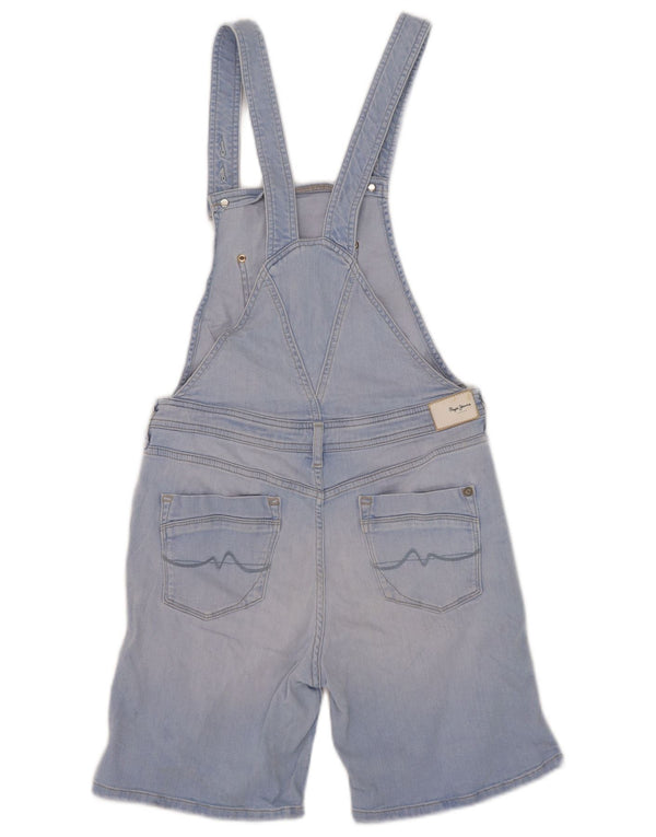 PEPE Jeans Girls Dungarees Denim Shorts 15-16 Years W28 Blue Cotton