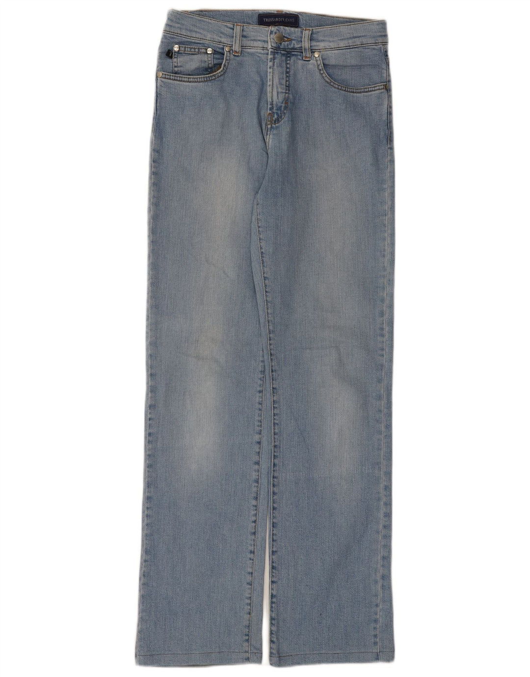 Trussardi Womens Straight Jeans W29 L31 Blue Cotton