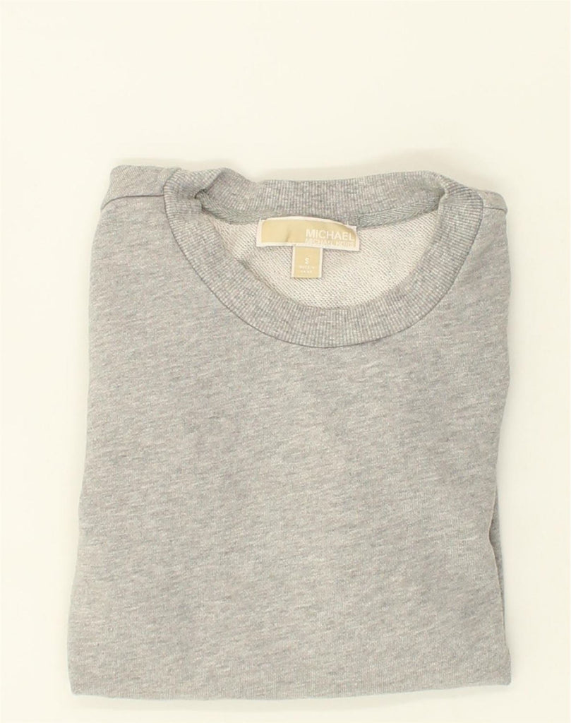 MICHAEL KORS Womens Sweatshirt Jumper UK 8 Small Grey | Vintage Michael Kors | Thrift | Second-Hand Michael Kors | Used Clothing | Messina Hembry 