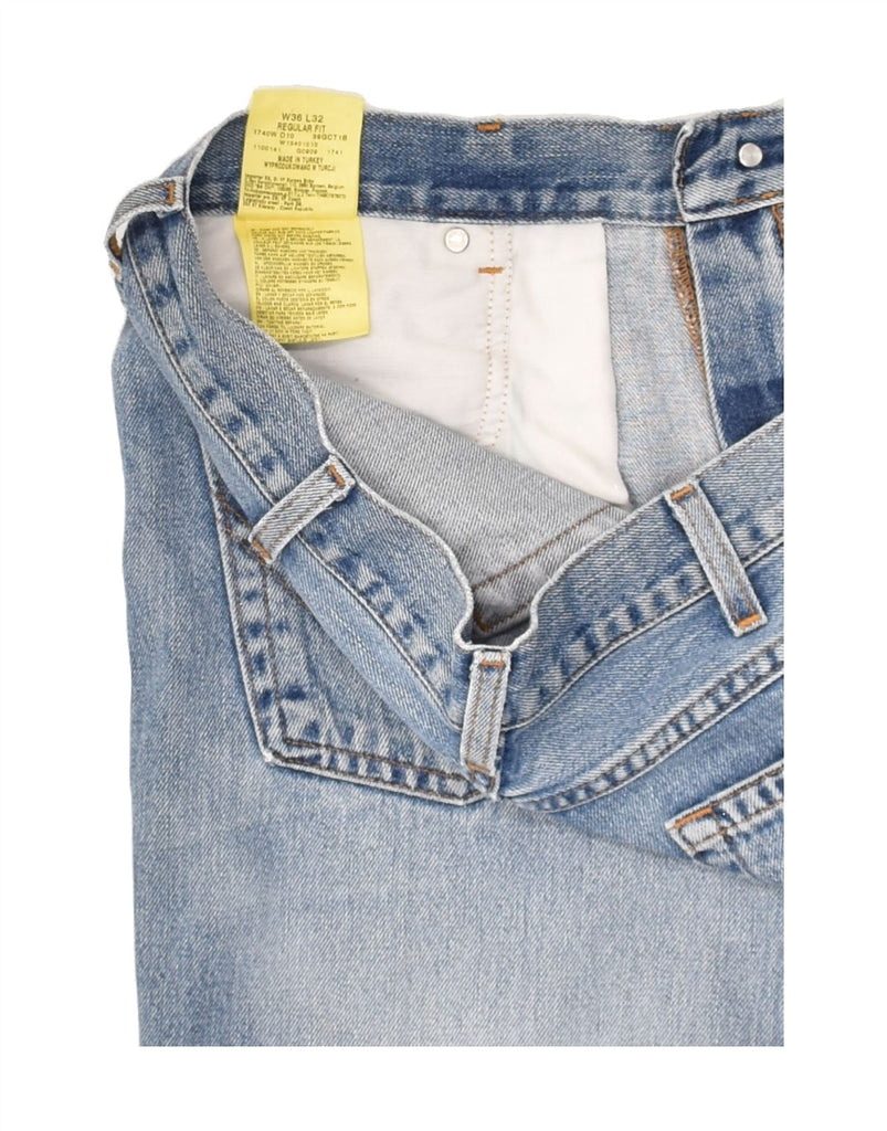 WRANGLER Mens Regular Fit Straight Jeans W36 L32 Blue Cotton | Vintage Wrangler | Thrift | Second-Hand Wrangler | Used Clothing | Messina Hembry 