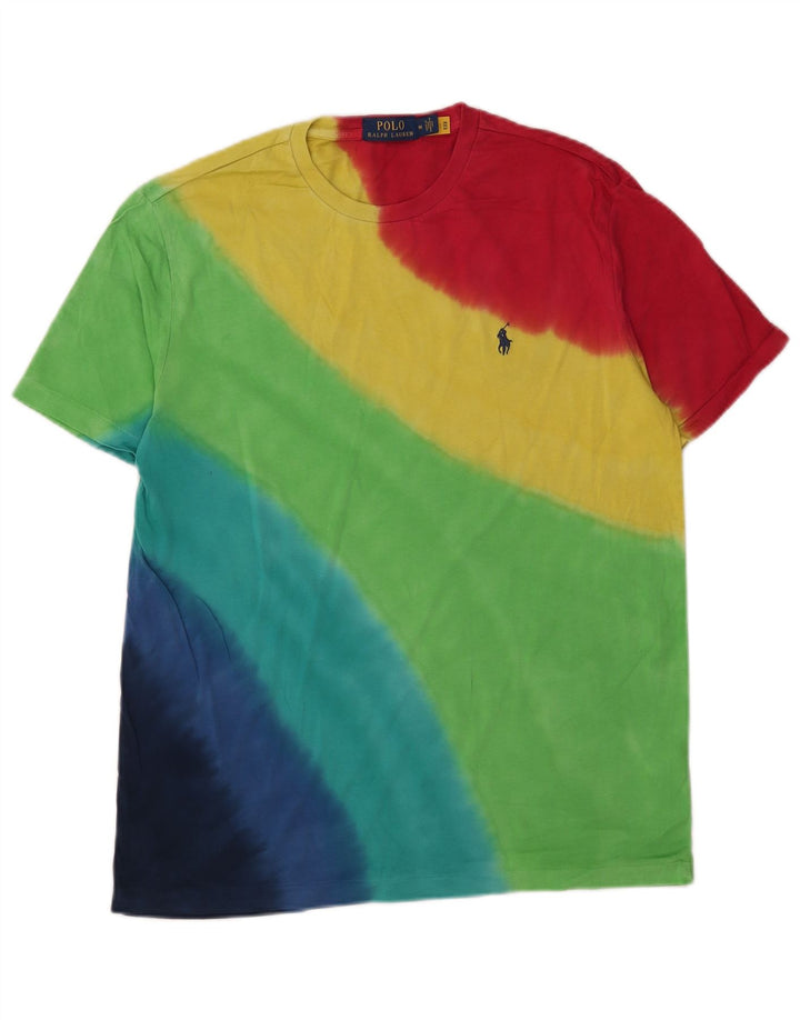 Polo Ralph Lauren Mens T-Shirt Top Medium Multicoloured Tie Dye Cotton