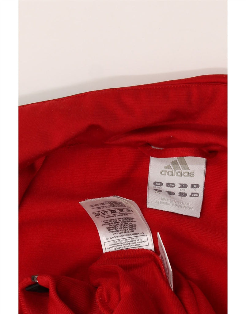 ADIDAS Mens Tracksuit Top Jacket UK 38/40 Medium Red Colourblock Polyester Vintage Adidas and Second-Hand Adidas from Messina Hembry 