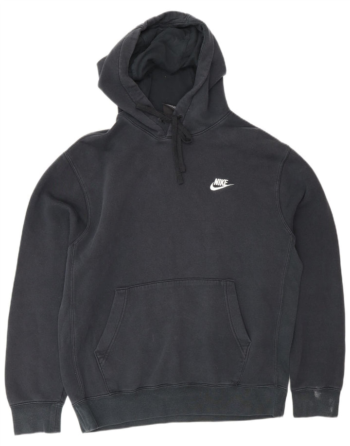 Nike Mens Hoodie Jumper Medium Navy Blue Cotton
