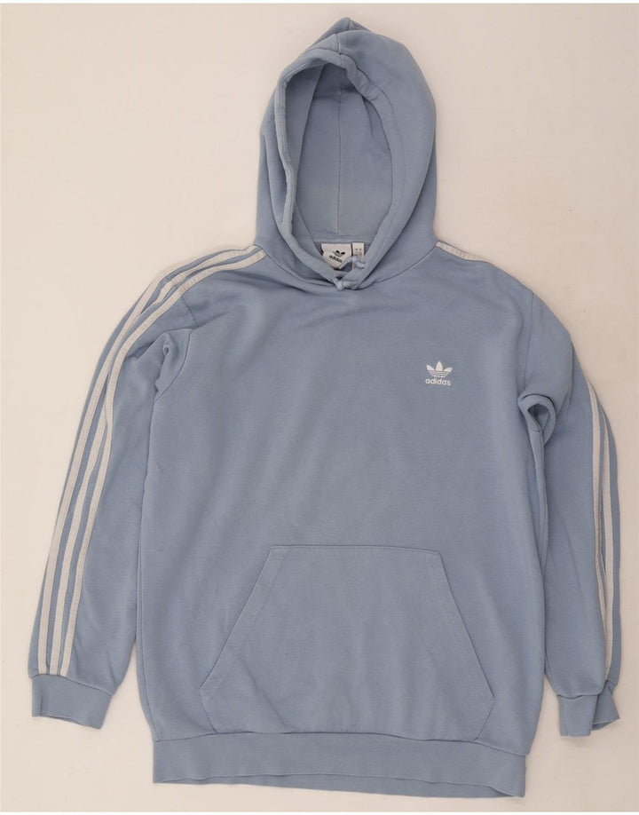 Adidas Mens Hoodie Jumper Large Blue Cotton