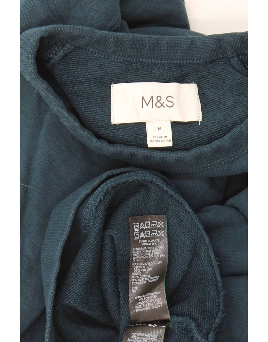Marks & Spencer Mens Sweatshirt Jumper Medium Blue Cotton