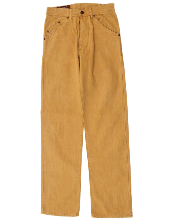 Marlboro Classics Womens Straight Casual Trousers W29 L34 Yellow Cotton