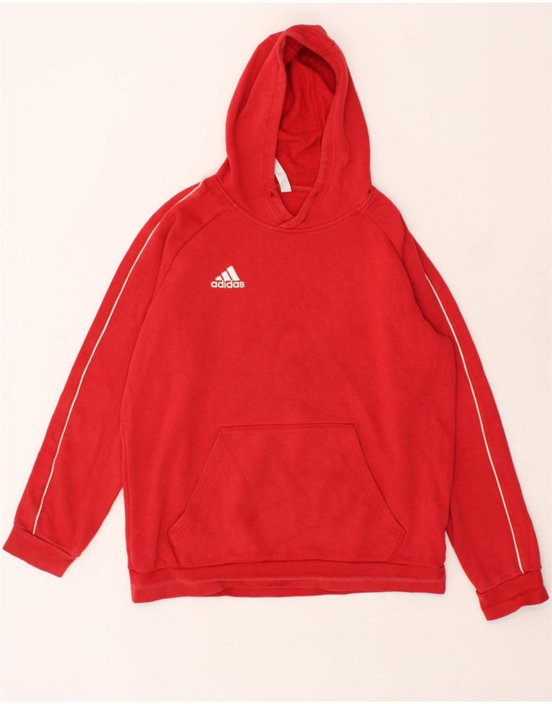 ADIDAS Mens Graphic Hoodie Jumper Large Red Cotton | Vintage Adidas | Thrift | Second-Hand Adidas | Used Clothing | Messina Hembry 