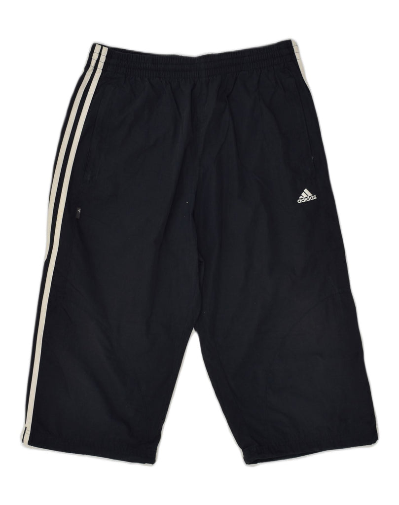 ADIDAS Mens Bermuda Sport Shorts Medium Navy Blue Polyester | Vintage Adidas | Thrift | Second-Hand Adidas | Used Clothing | Messina Hembry 