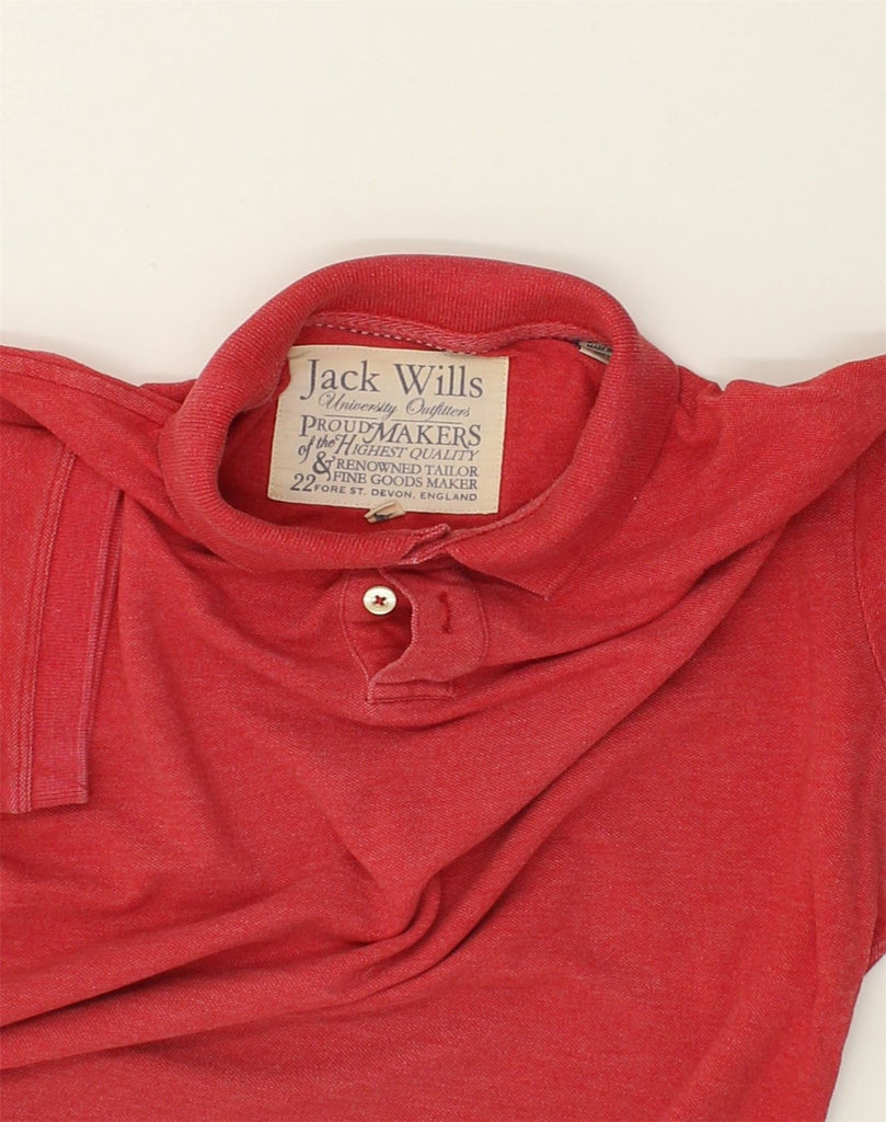 JACK WILLS Mens Polo Shirt Medium Red Cotton | Vintage Jack Wills | Thrift | Second-Hand Jack Wills | Used Clothing | Messina Hembry 