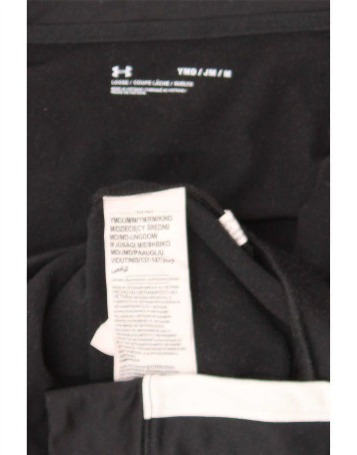 Under Armour Boys Tracksuit Top Jacket 9-10 Years Medium Black Colourblock