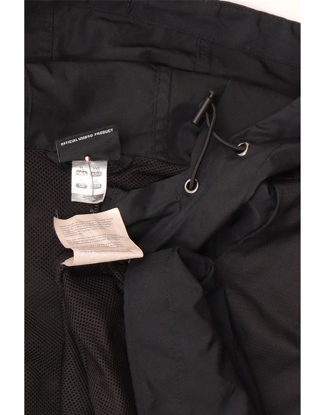 UMBRO Mens Hooded Tracksuit Top Jacket XL Black Polyester