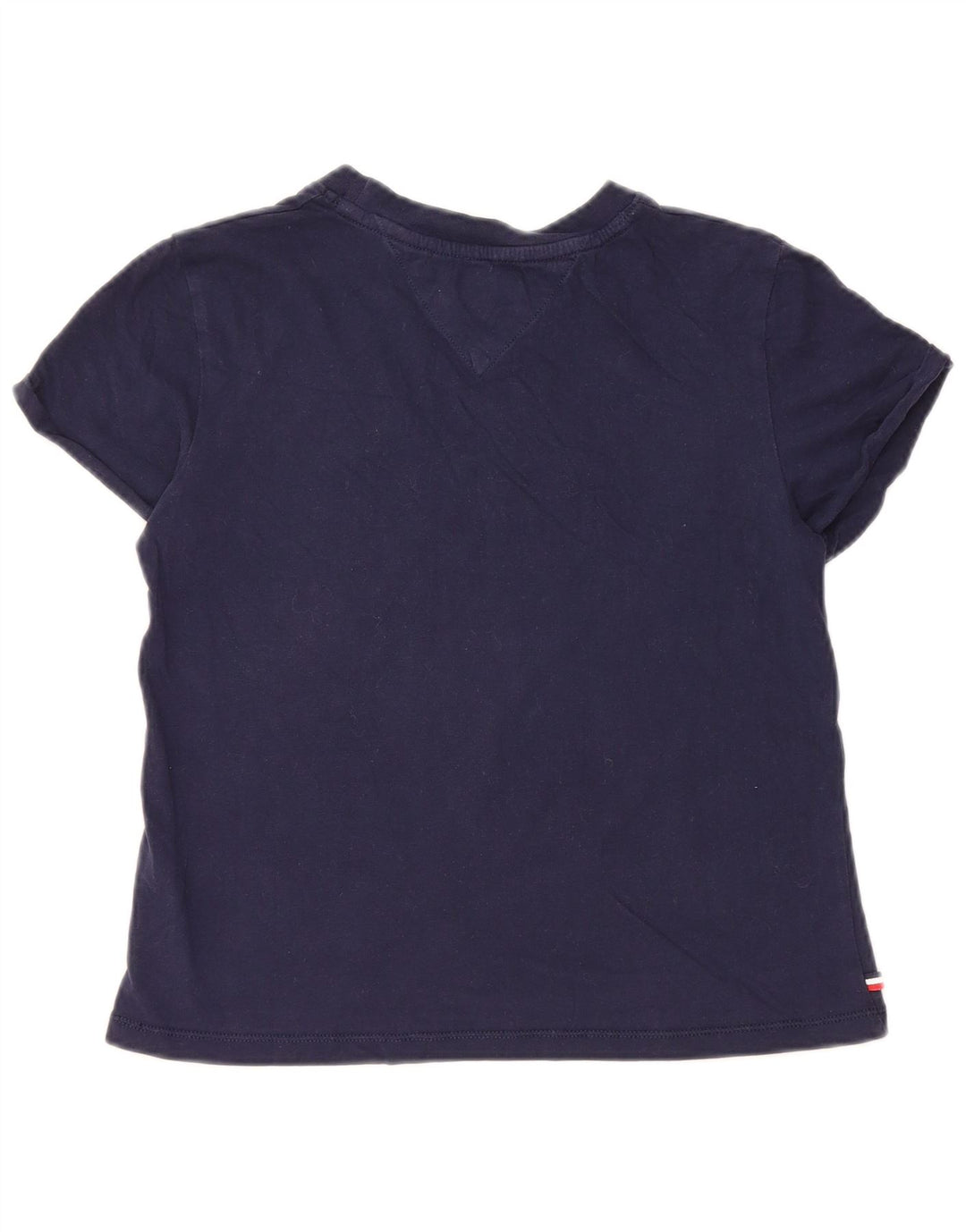 TOMMY HILFIGER Womens Oversized T-Shirt Top UK 2 2XS Navy Blue Cotton