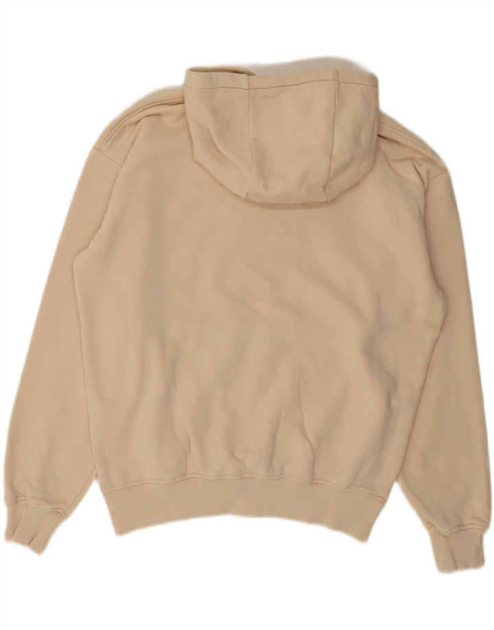 ZARA Womens Oversized Hoodie Jumper UK 14 Medium Beige Cotton Vintage Zara and Second-Hand Zara from Messina Hembry 