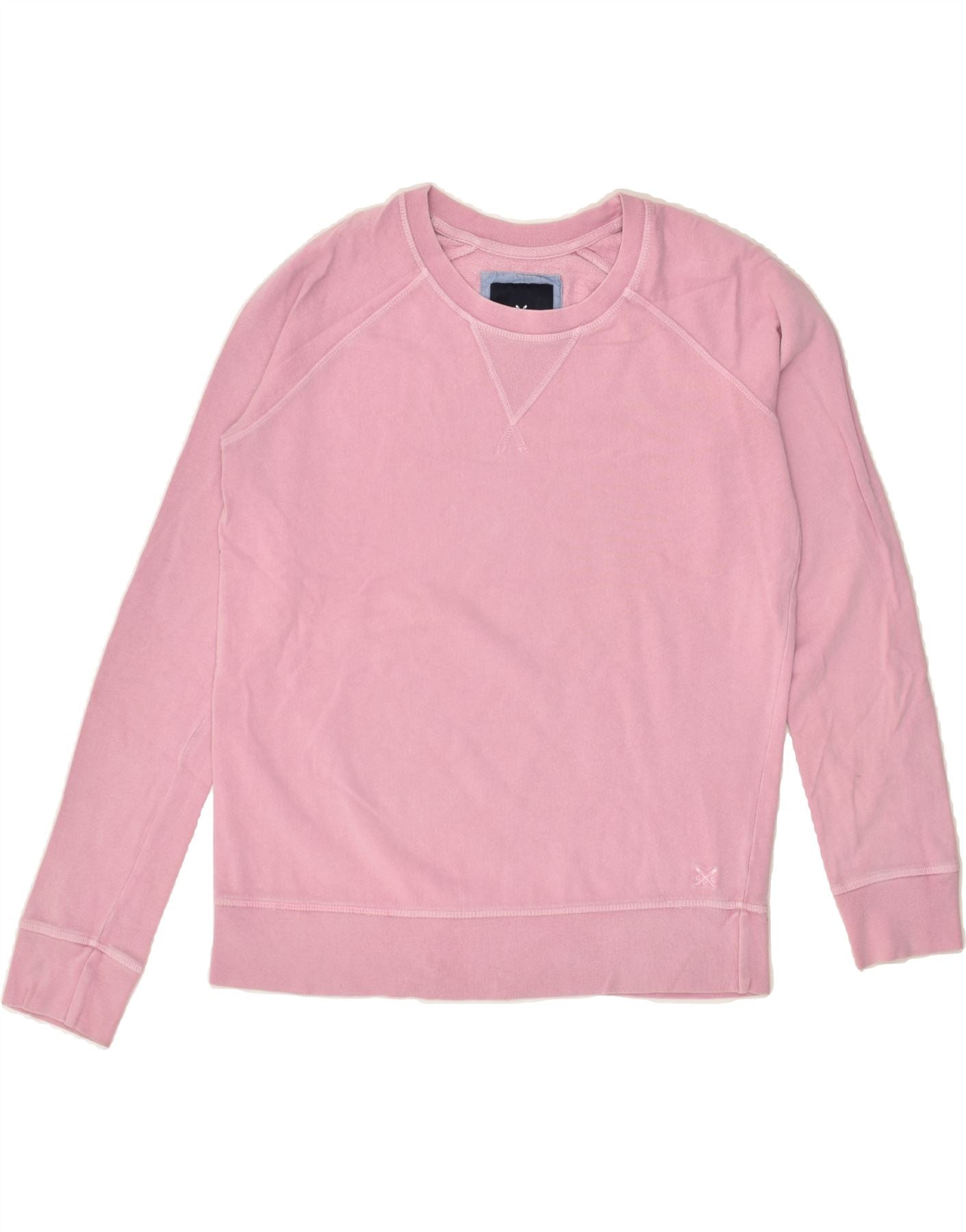 CREW CLOTHING Womens Sweatshirt Jumper UK Small Pink Cotton
