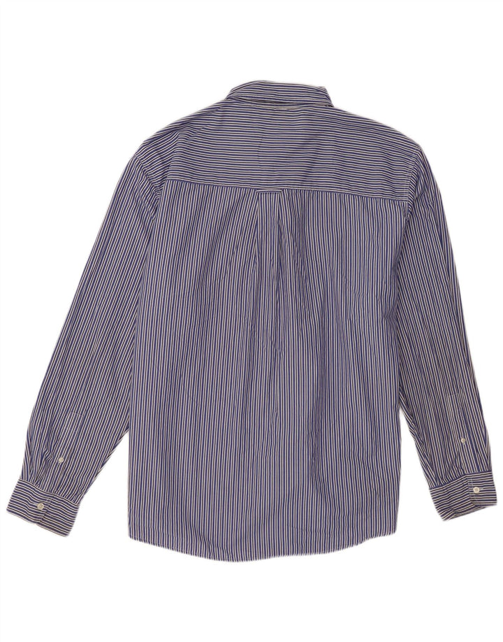 Chaps Mens Shirt 2XL Blue Striped Cotton