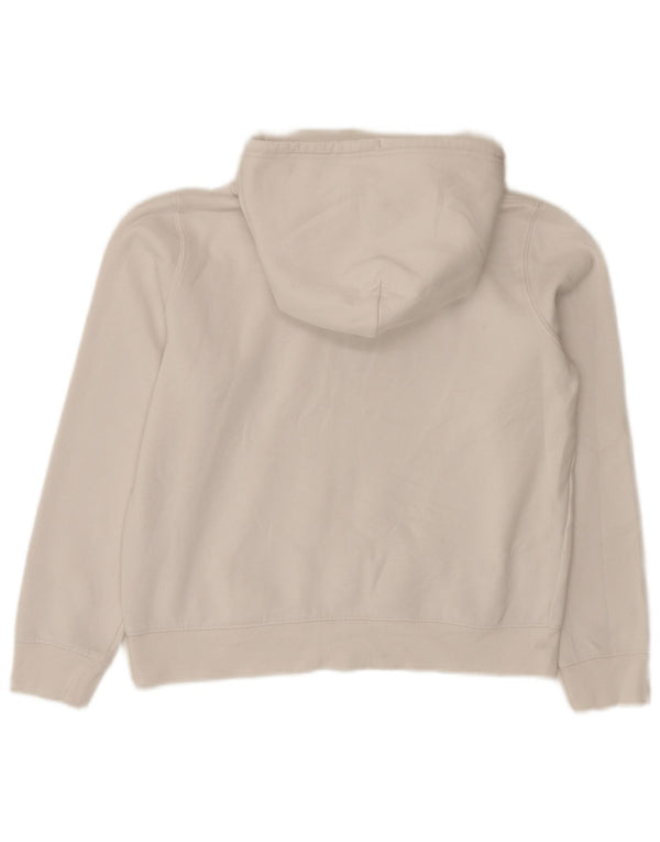 Tommy Hilfiger Womens Hoodie Jumper UK 14 Medium White Cotton