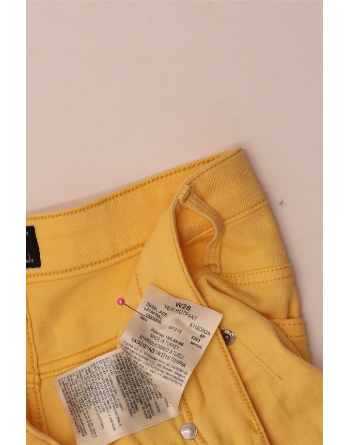 Lee Womens Hot Pants W28 Medium Yellow Cotton