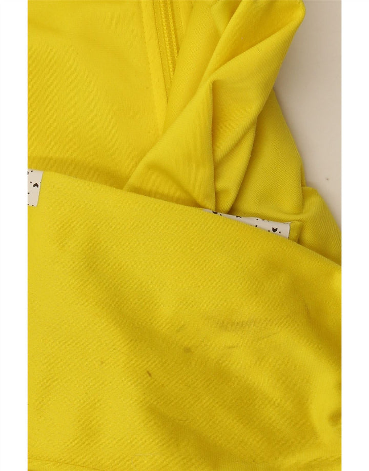 ADIDAS Womens Tracksuit Top Jacket UK 16 Large Yellow Polyester