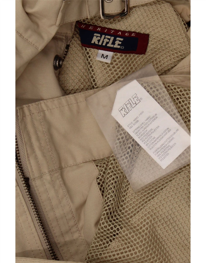 Rifle Mens Heritage Utility Jacket UK 38 Medium Beige Polyester