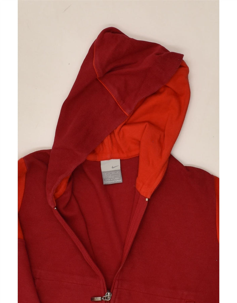 NIKE Boys Zip Hoodie Sweater 7-8 Years Red Cotton | Vintage Nike | Thrift | Second-Hand Nike | Used Clothing | Messina Hembry 