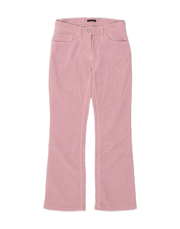 SISLEY Womens Bootcut Corduroy Trousers EU 38 Medium W27 L27 Pink Cotton