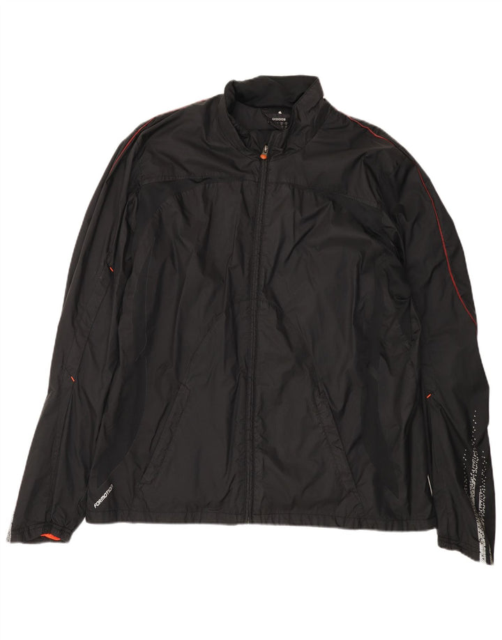 Adidas Mens Climacool Rain Jacket UK 42 XL Black Polyester
