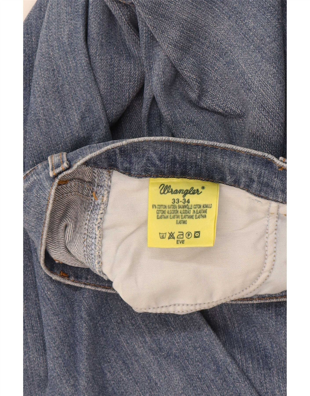Wrangler Womens Eve Bootcut Jeans W33 L34 Blue Cotton