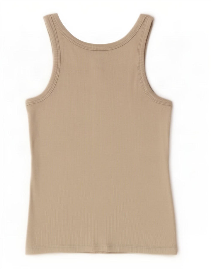 Calvin Klein Womens Vest Top UK 8 Small Green