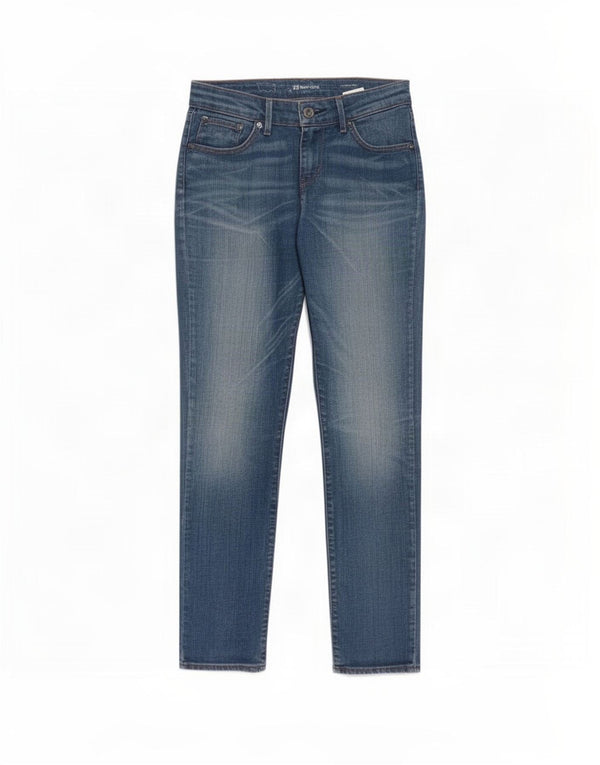 Levi's Womens Demi Curve Classic Rise Slim Jeans W28 L32 Blue Cotton