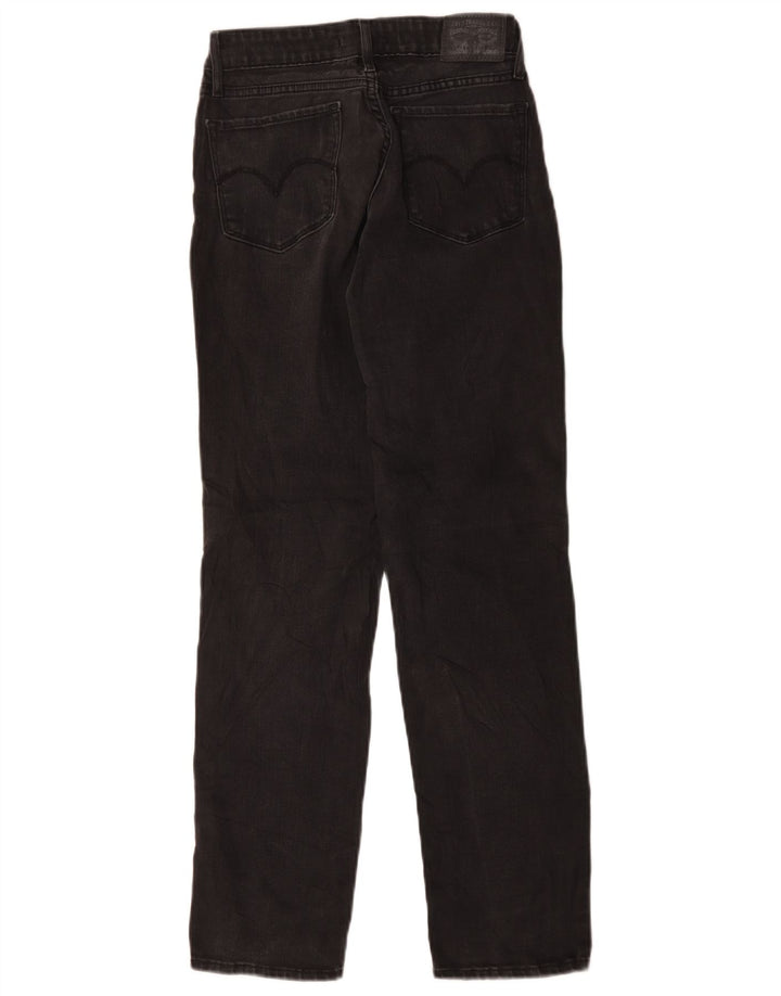 Levi's Womens 712 Slim Jeans W26 L29 Black Cotton