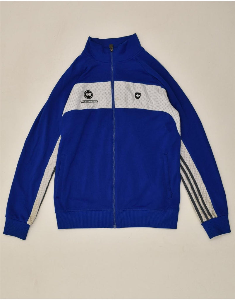 ADIDAS Boys Tracksuit Top Jacket 15-16 Years Large Blue Cotton | Vintage Adidas | Thrift | Second-Hand Adidas | Used Clothing | Messina Hembry 