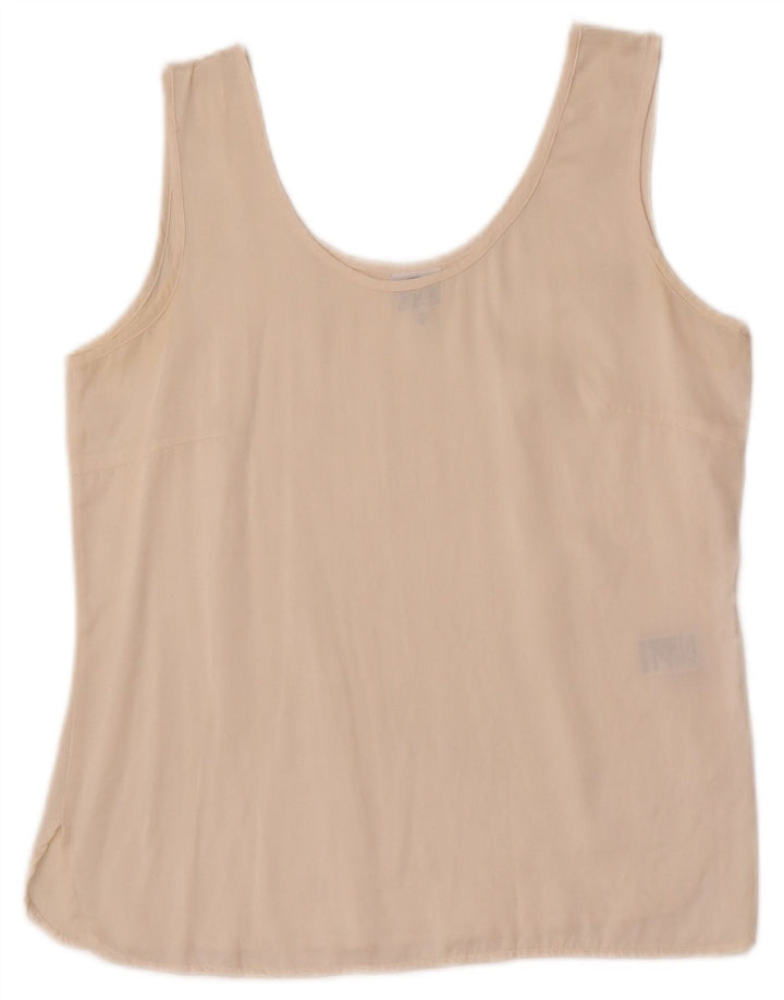 Silk and Soie Womens Vest Top UK 10 Small White Silk