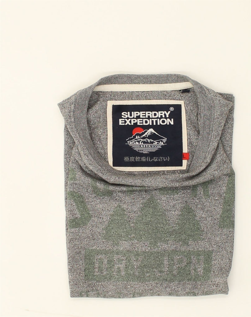 SUPERDRY Mens Graphic T-Shirt Top Large Grey Cotton | Vintage Superdry | Thrift | Second-Hand Superdry | Used Clothing | Messina Hembry 