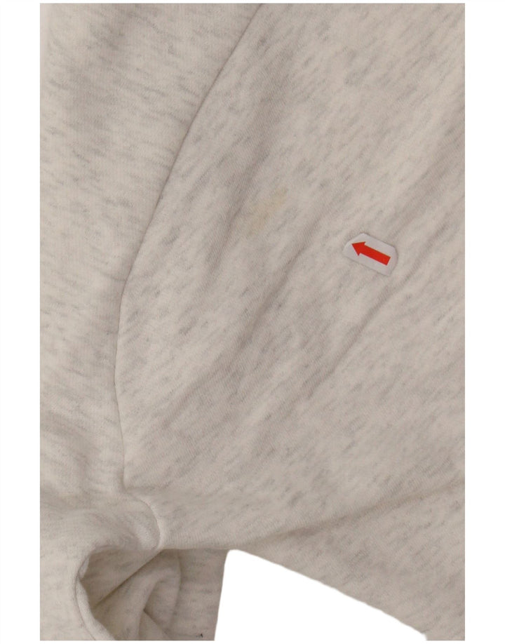 ADIDAS Womens Oversized Graphic Sweatshirt Jumper UK 14 Medium Grey Cotton