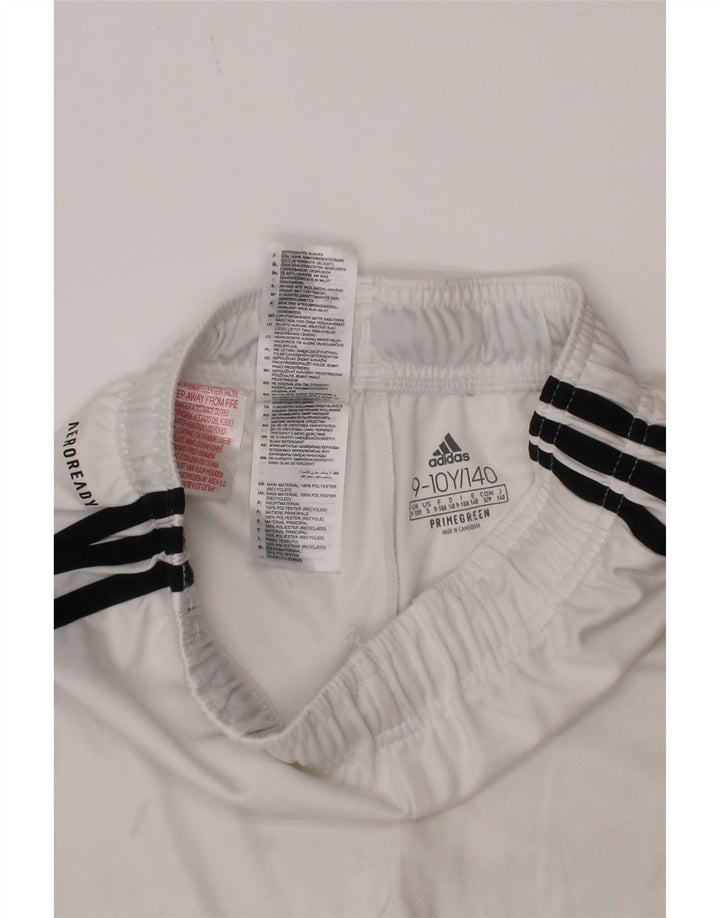 Adidas Boys Aeroready Sport Shorts 9-10 Years  White Polyester