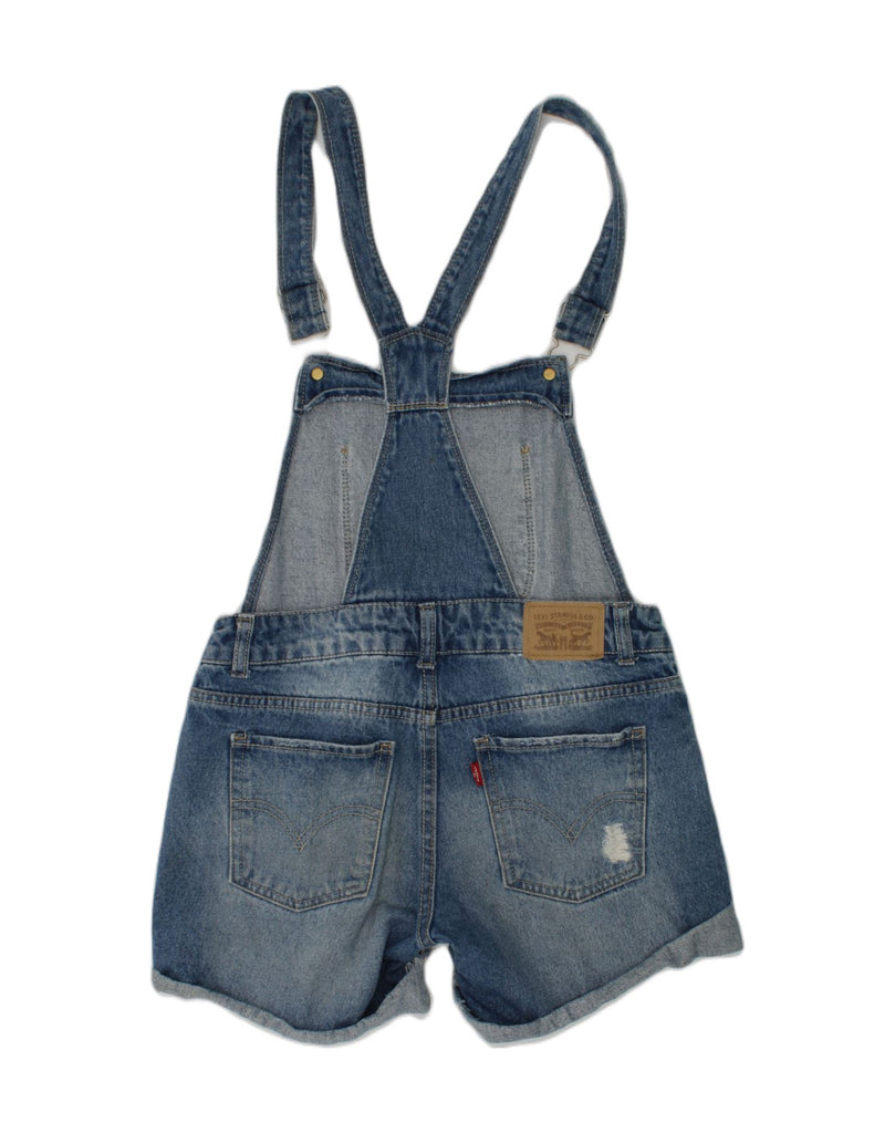 LEVI'S Girls Dungarees Denim Shorts 11-12 Years W28 Blue Cotton | Vintage Levi's | Thrift | Second-Hand Levi's | Used Clothing | Messina Hembry 