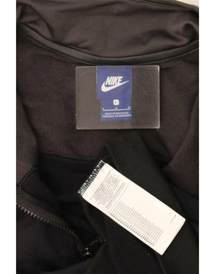 Nike Mens Tracksuit Top Jacket Large Grey Colourblock Polyester