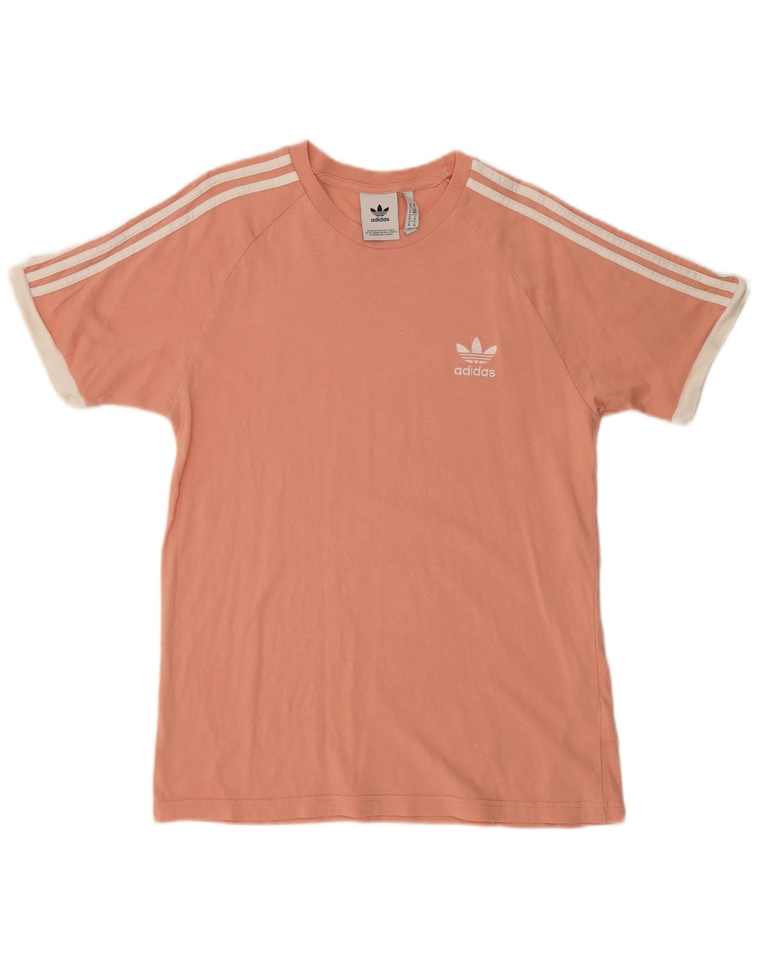 Adidas Womens T-Shirt Top UK 14 Medium Pink Cotton