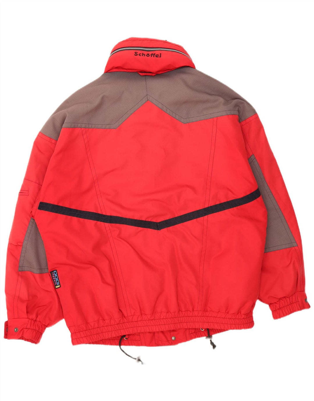 SCHOFFEL Mens Hooded Ski Jacket UK 42 XL Red Colourblock