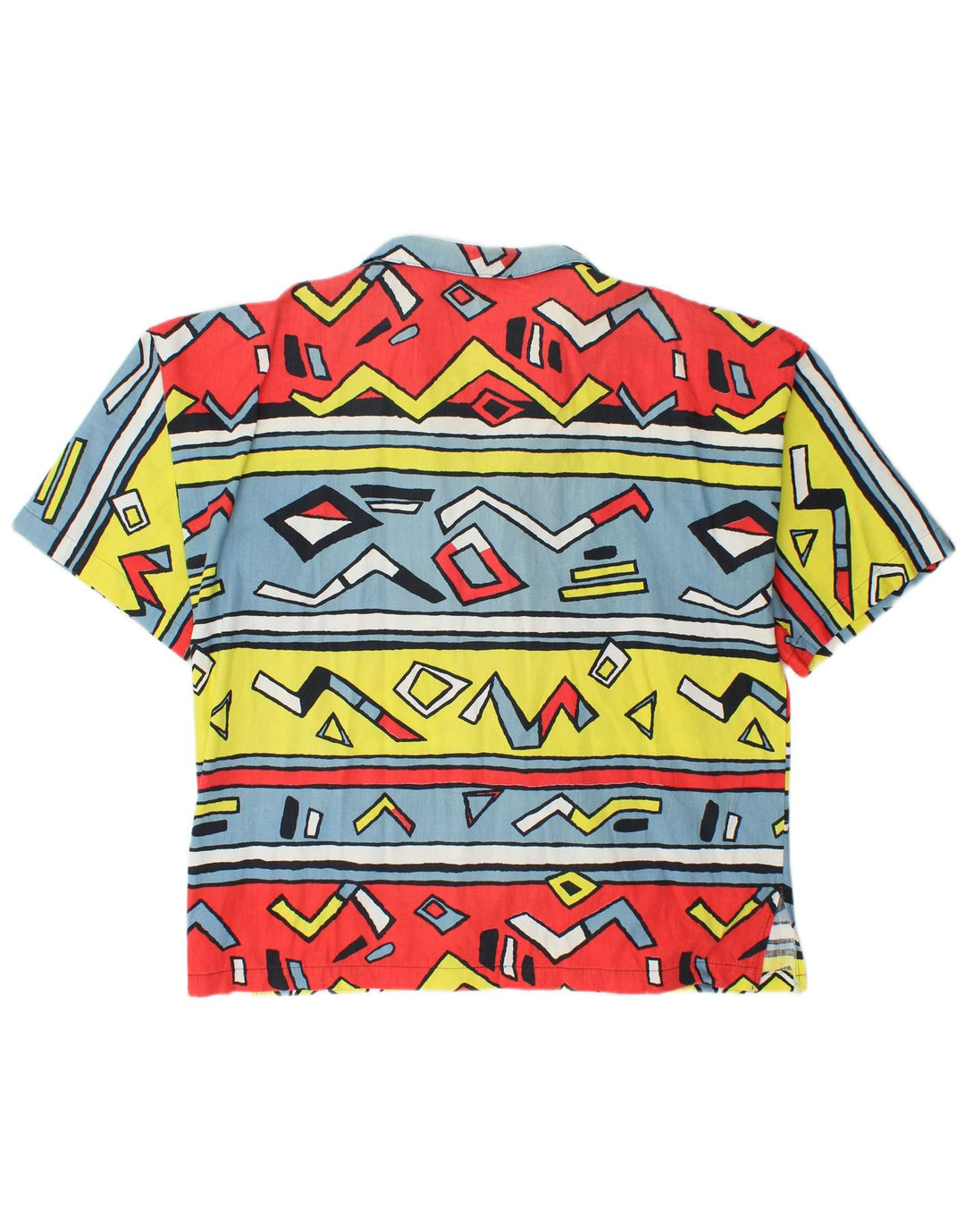 Rio Mens Short Sleeve Shirt Large Multicoloured Geometric Cotton