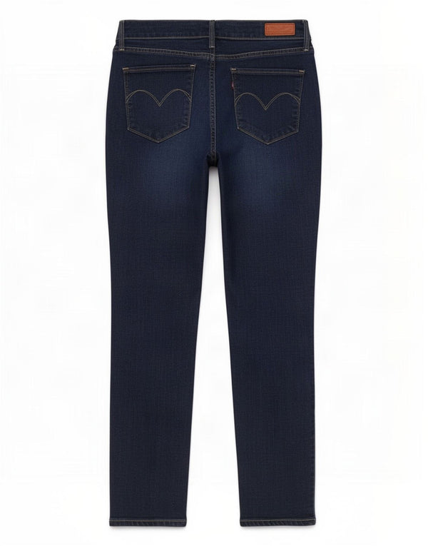 Levi's Womens Bold Curve Skinny Jeans W32 L30 Navy Blue Cotton