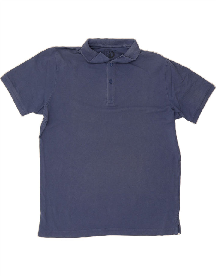 DACK'S Mens Polo Shirt Large Blue Cotton Vintage Dack's and Second-Hand Dack's from Messina Hembry 