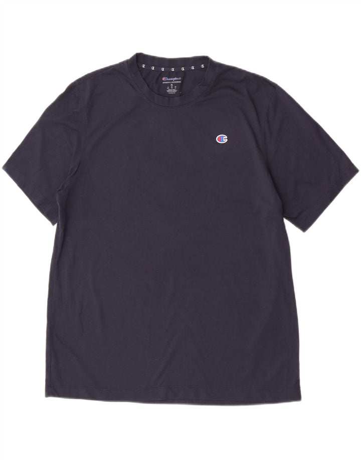 Champion Mens T-Shirt Top XL Navy Blue Polyester