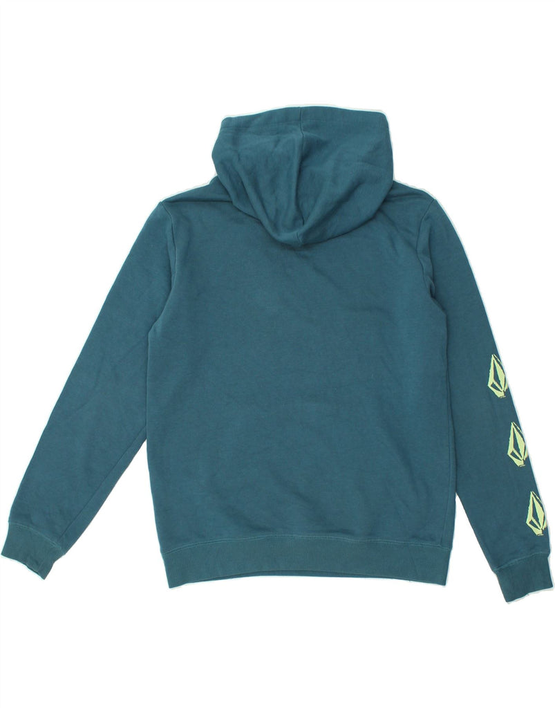 VOLCOM Girls Graphic Hoodie Jumper 13-14 Years Blue Cotton | Vintage Volcom | Thrift | Second-Hand Volcom | Used Clothing | Messina Hembry 