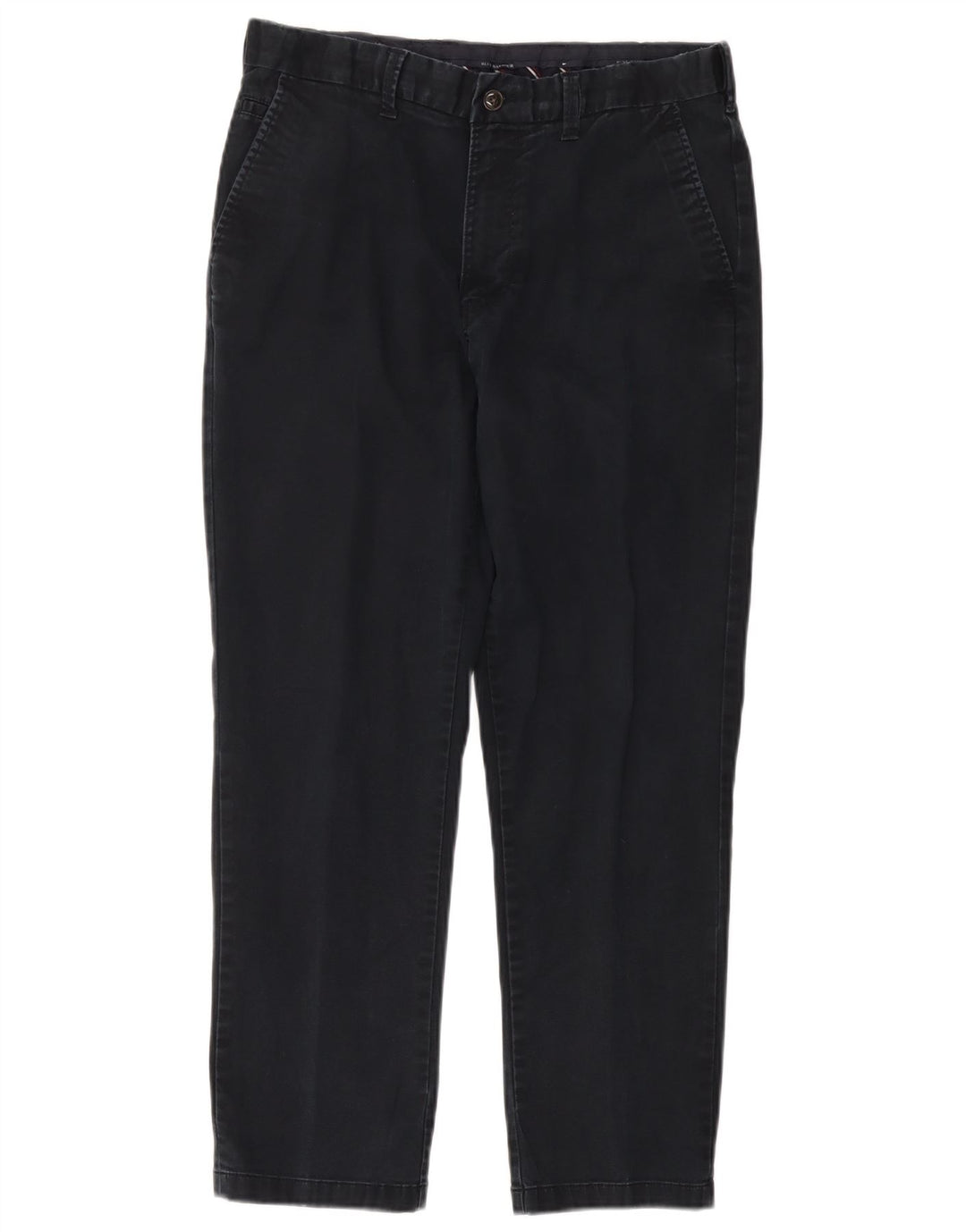 Marks & Spencer Mens Blue Harbour Straight Chino Trousers W34 L29 Navy