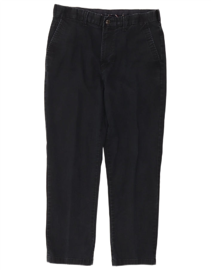 Marks & Spencer Mens Blue Harbour Straight Chino Trousers W34 L29 Navy