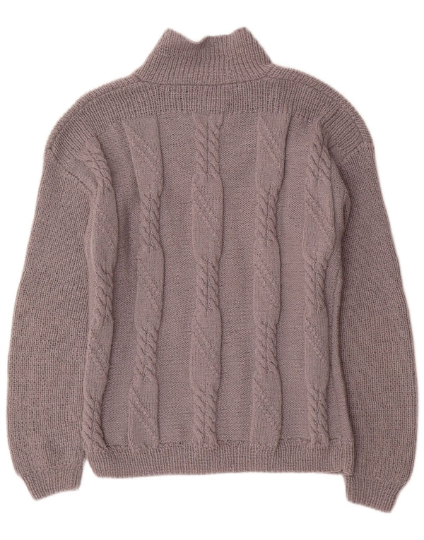 Vintage Mens Shawl Neck Jumper Sweater Medium Grey